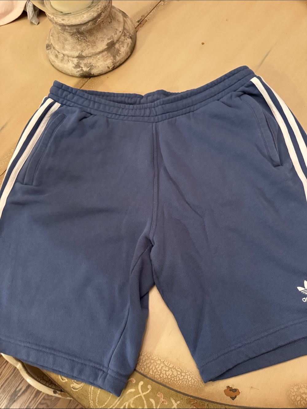 adidas Periwinkle blue  Athletic Shorts with White 3-Stripes